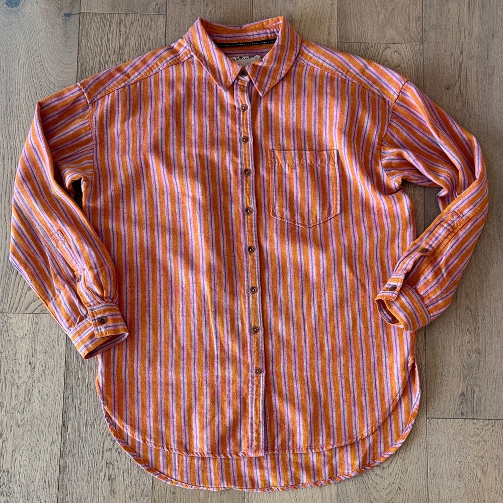 Pilcro Vibrant Striped Button Down Shirt